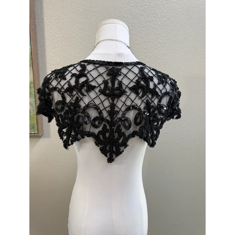 Vintage Beaded Lace Bolero Shrug‎